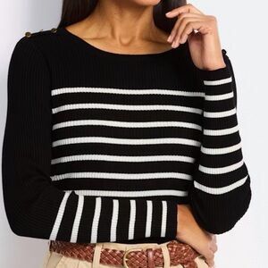 Lety & Me Ribbed Knit Sweater: Medium